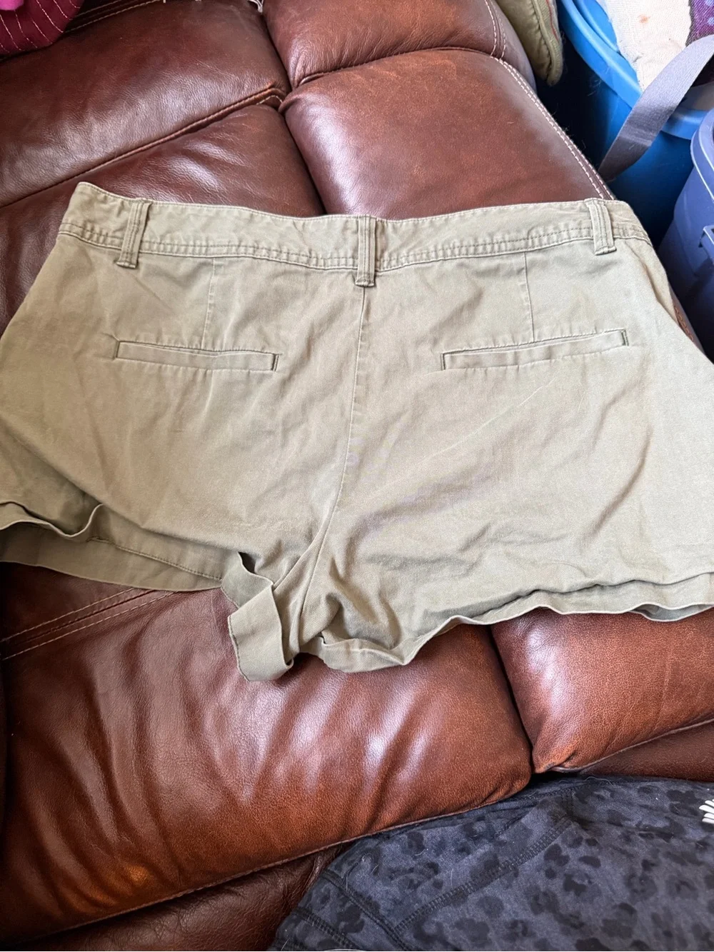 GAP Olive Green Women's Cotton Bermuda Shorts
